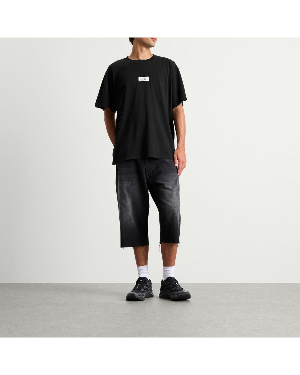 Maison Margiela Black Mm6 Logo T-Shirt for men