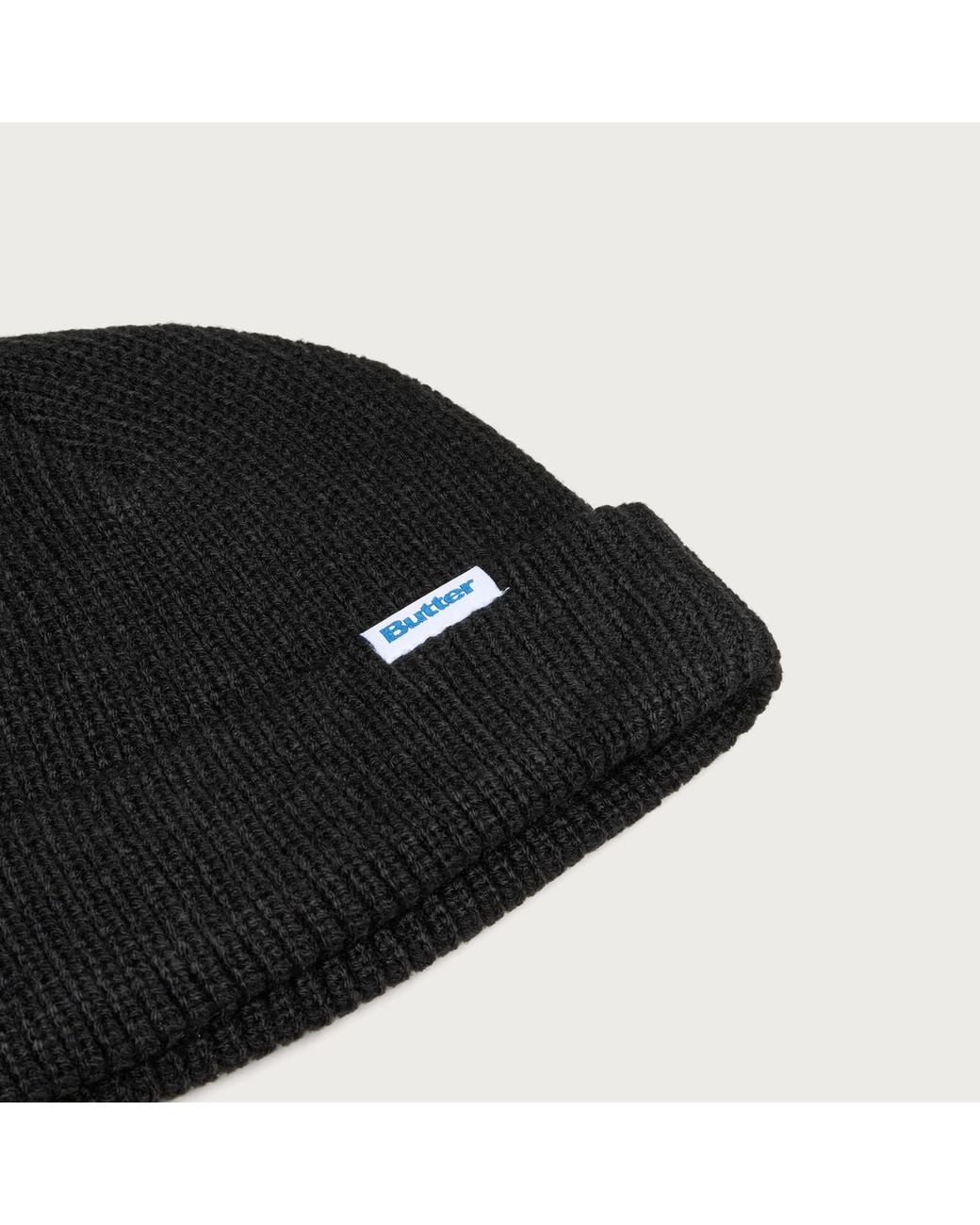 Butter Goods Black Wharfie Beanie for men