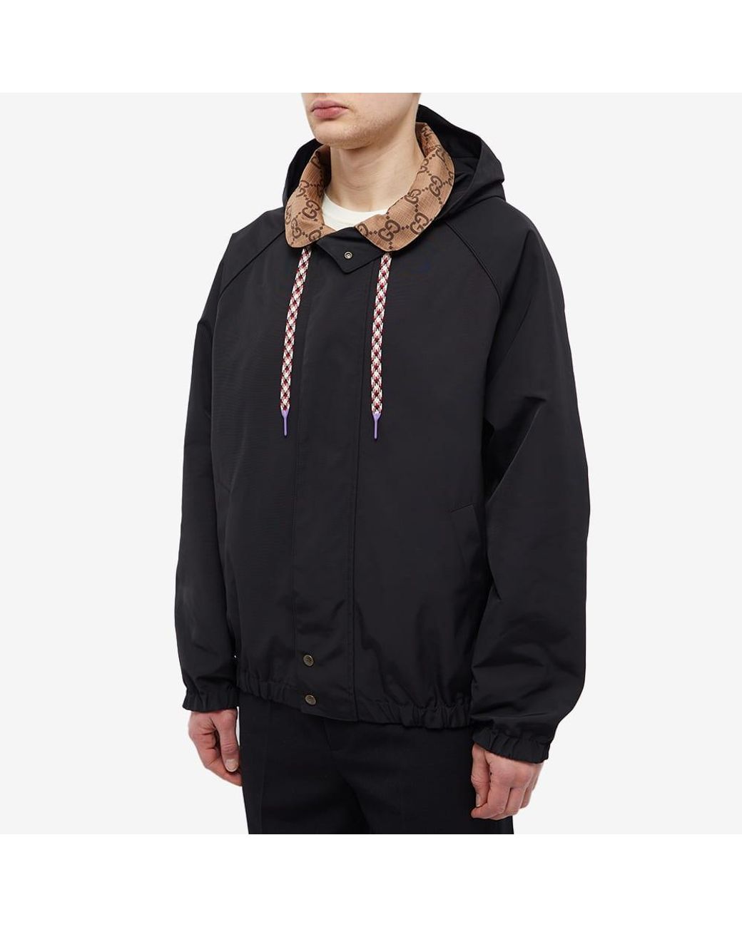 Icon stripe detail nylon canvas hooded jacket new arrivals