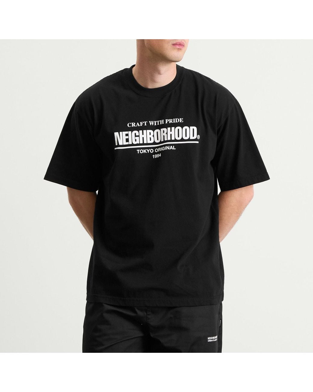 Neighborhood Black Ss-1 Classic Logo T-Shirt for men