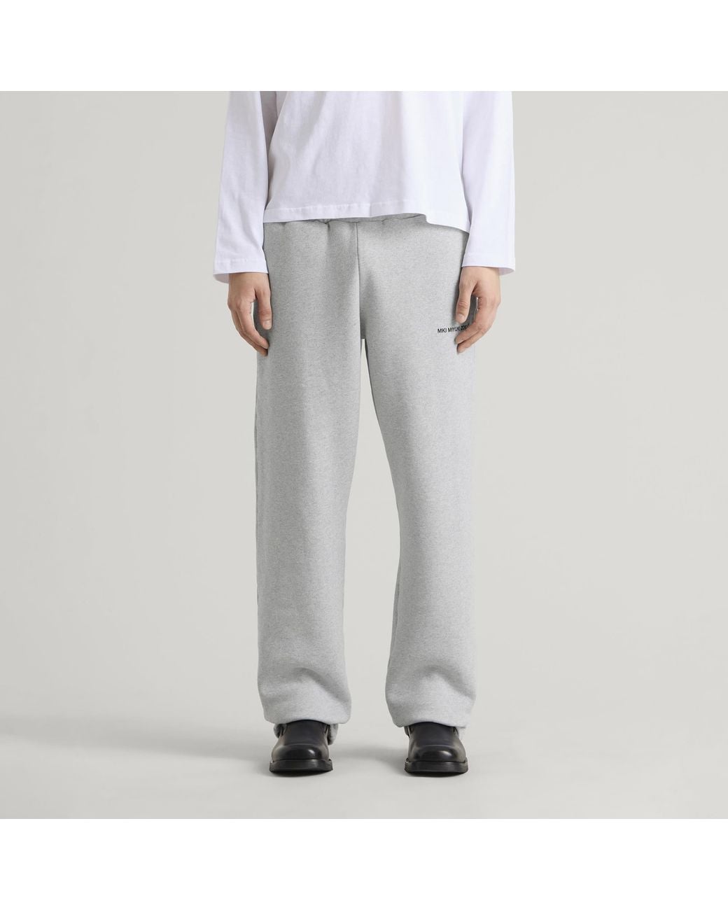 MKI Miyuki-Zoku Gray Uniform Wide Leg Joggers for men