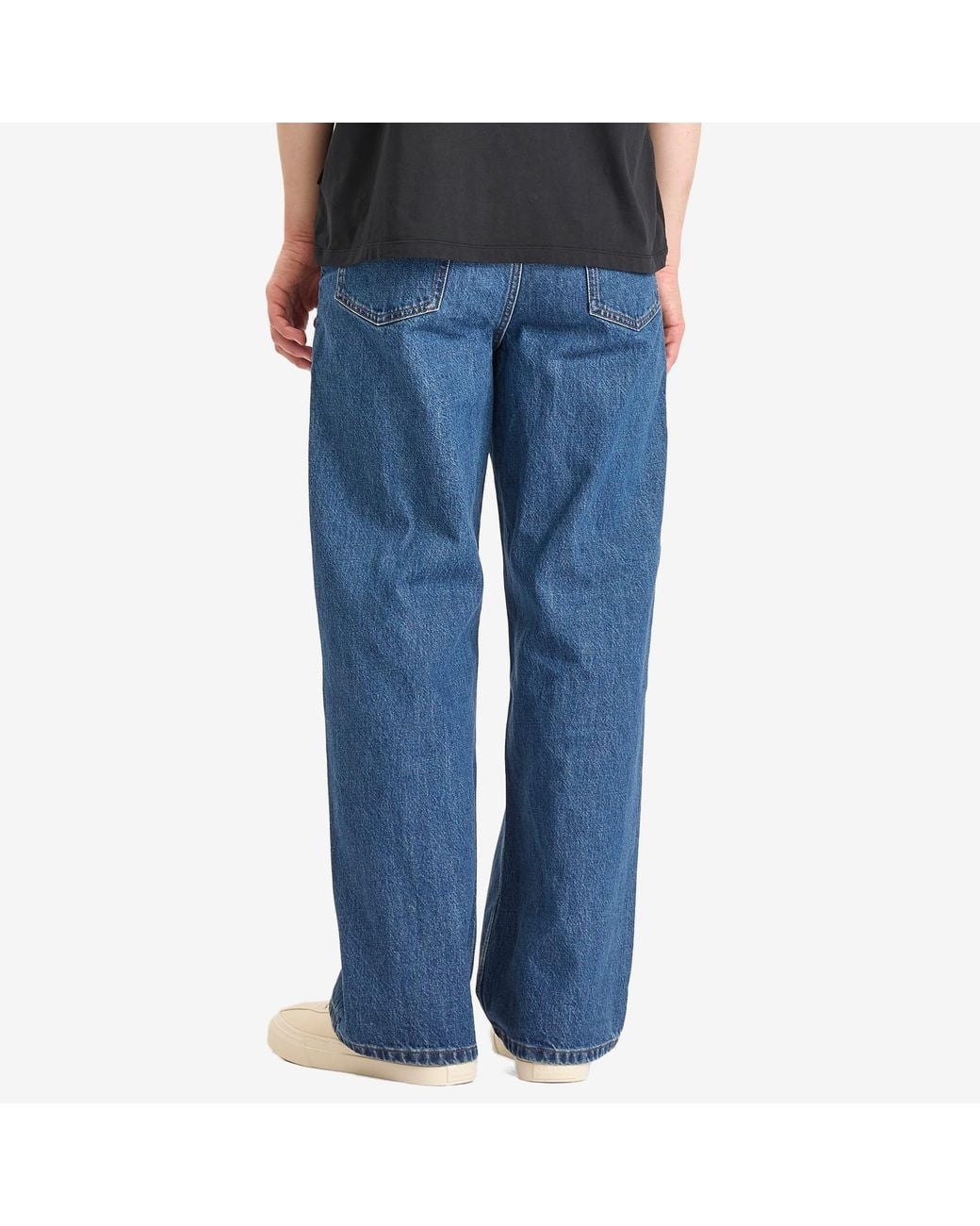 A.P.C. Aaron Wide Denim Jeans in Blue for Men | Lyst