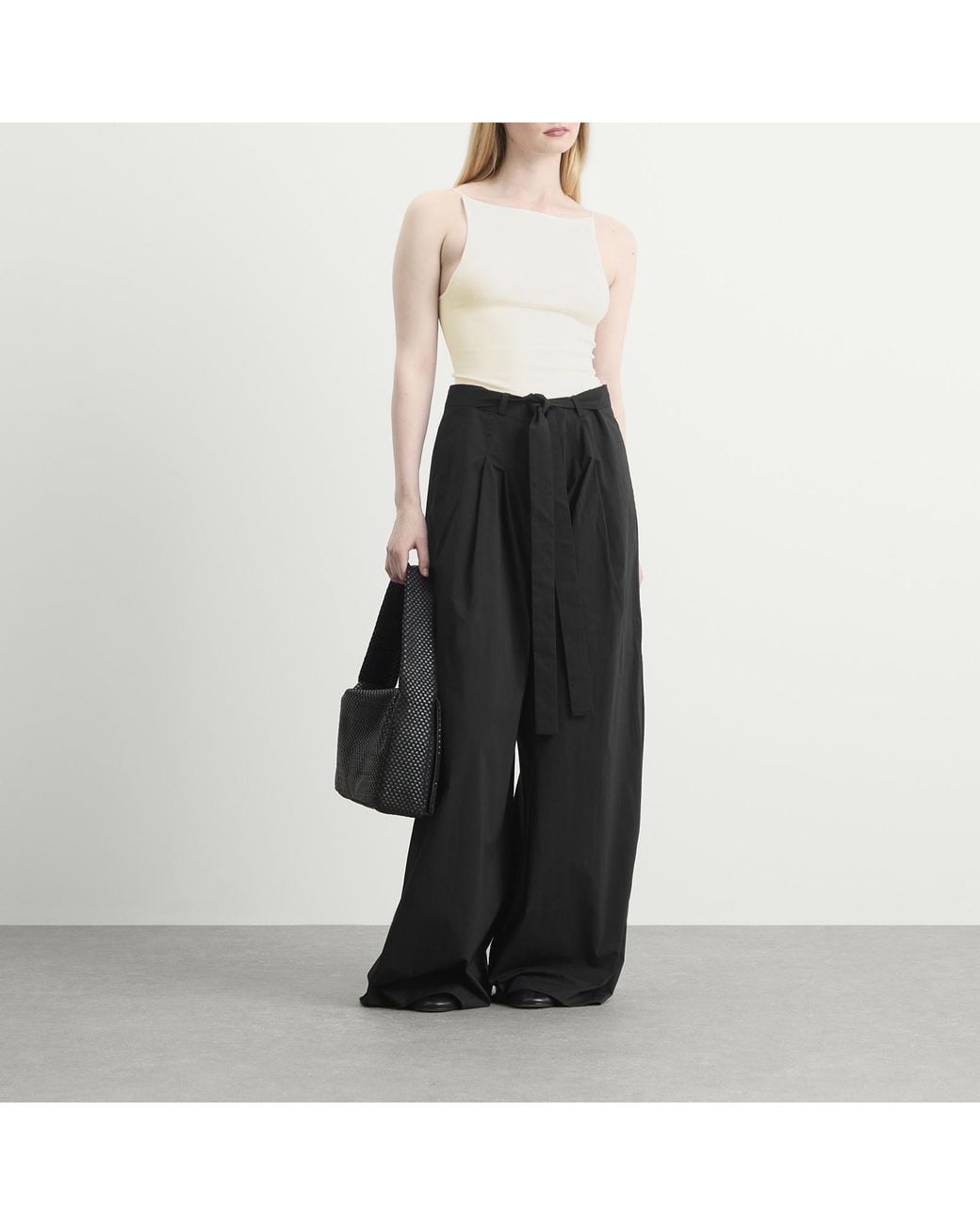 St. Agni White Square Neck Top