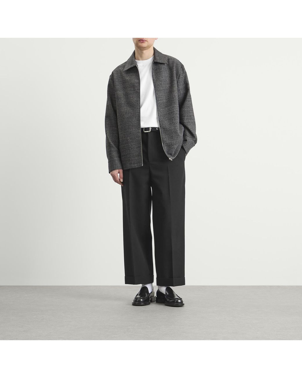 Jil Sander Gray Zip Outershirt for men