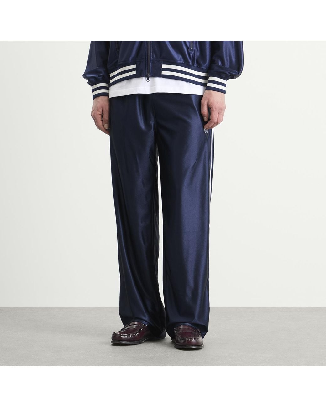 Needles Blue Sateen Track Pants for men