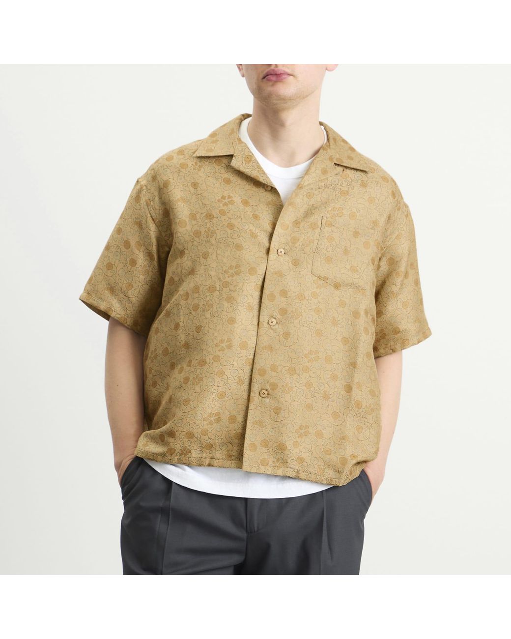 Visvim Natural Crosby Jacquard Shirt for men