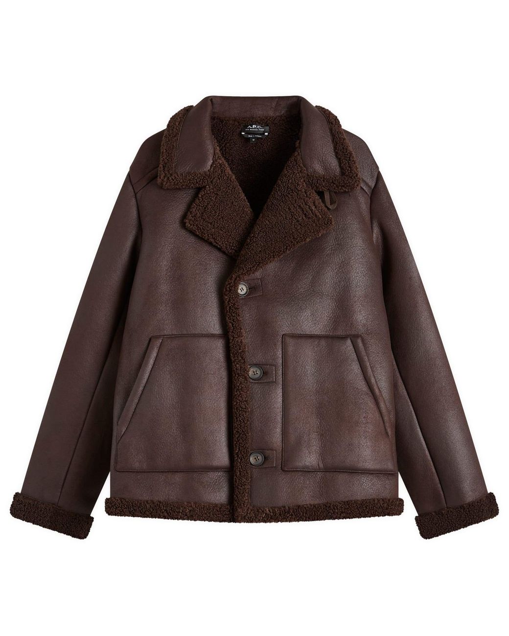 Apc shearling coat hotsell