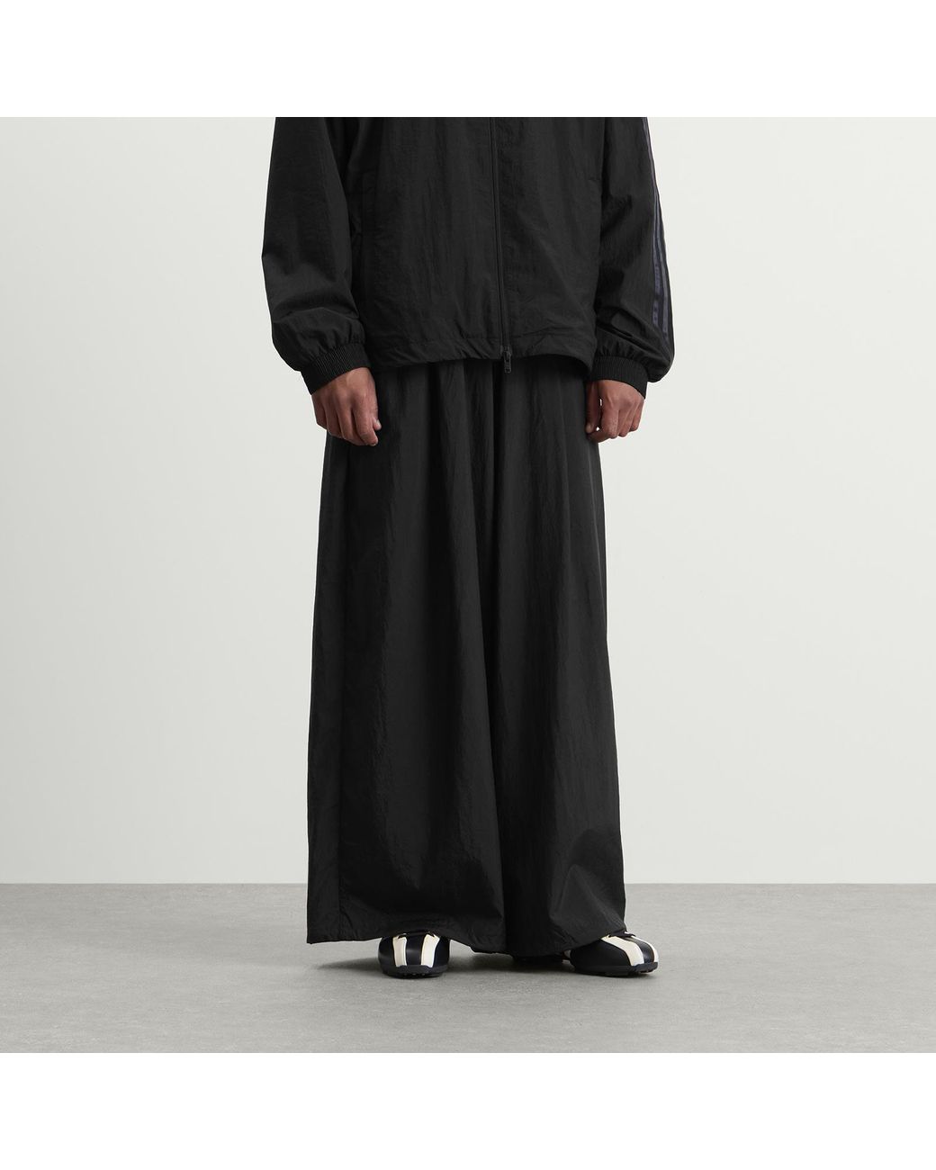Y-3 Black Gradient Stripes Wide Leg Trousers for men