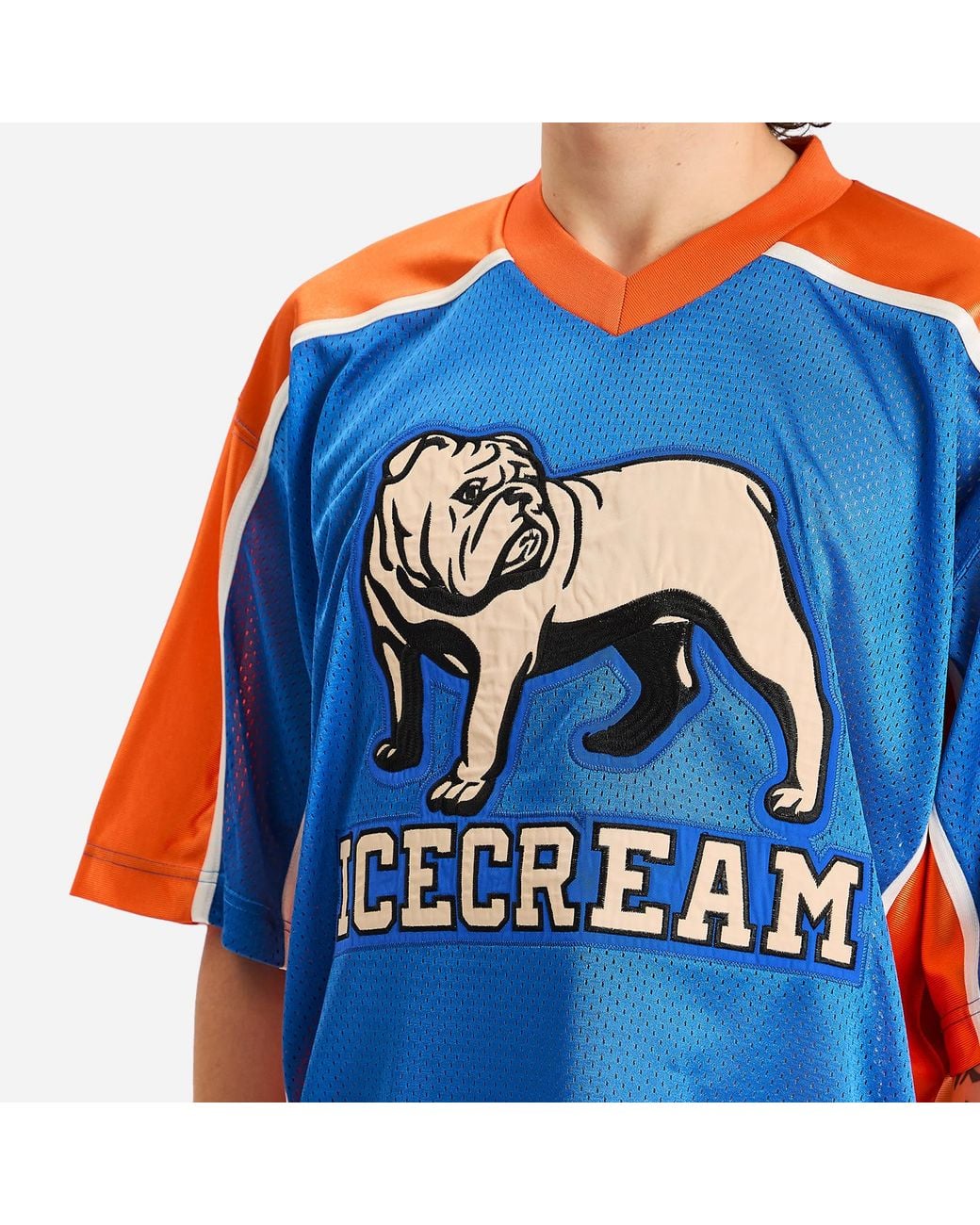 ICECREAM Blue Bulldog Football Top for men