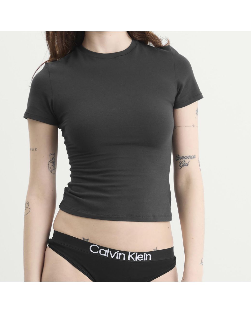 Calvin Klein Black Extra Soft Cotton Stretch Thong
