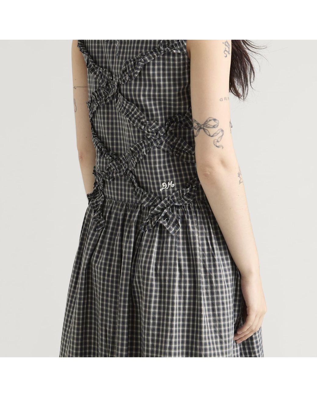 Damson Madder Gray Elora Midi Sleeveless Midi Dress