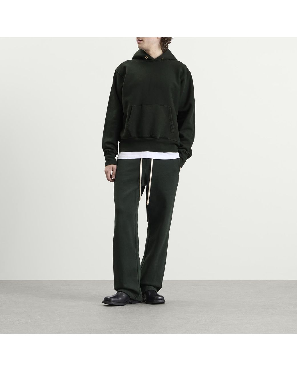 Les Tien Black Heavyweight Hoodie for men
