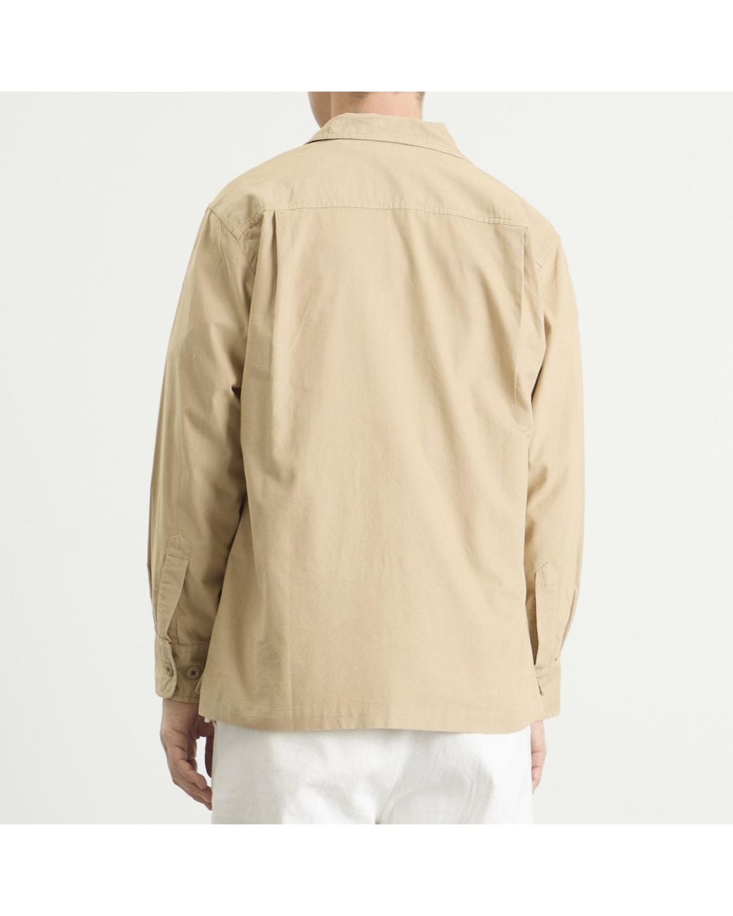 Universal Works Natural Fine Cord Fatigue Overshirt for men