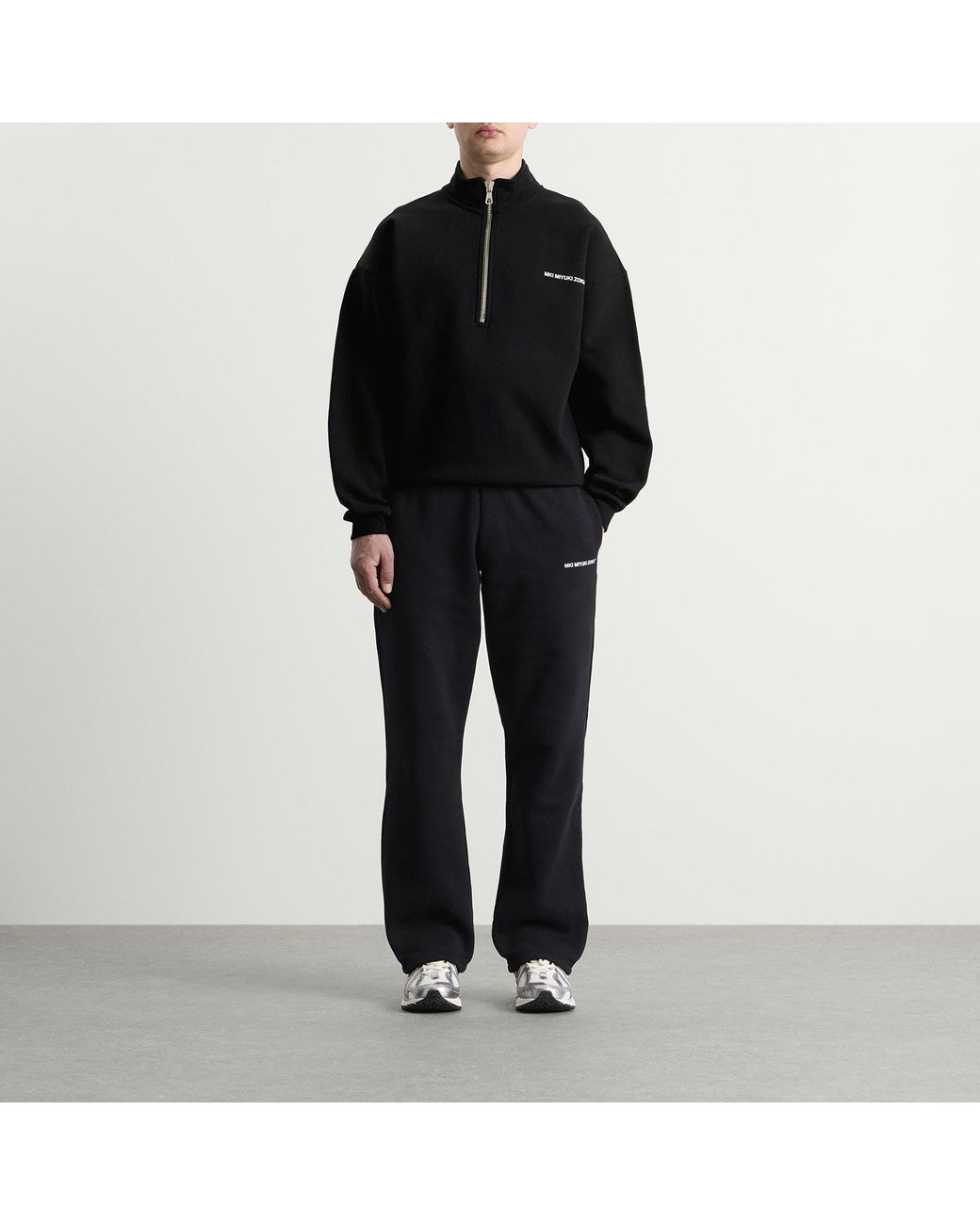 MKI Miyuki-Zoku Black Uniform Quarter Zip for men