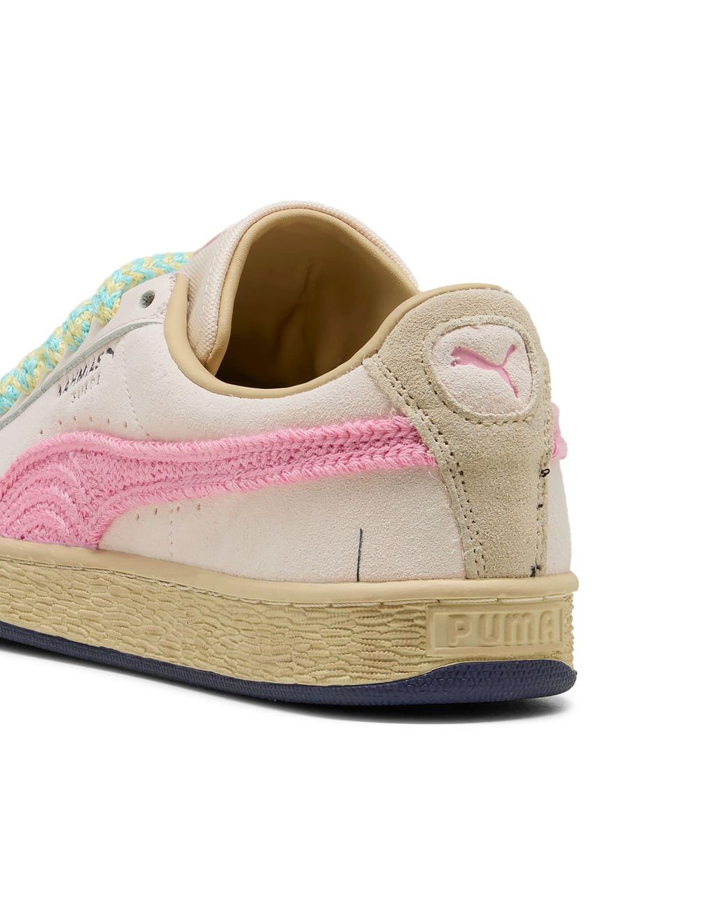 PUMA Pink X Nahmais Suede 'Crochet' Sneaker for men