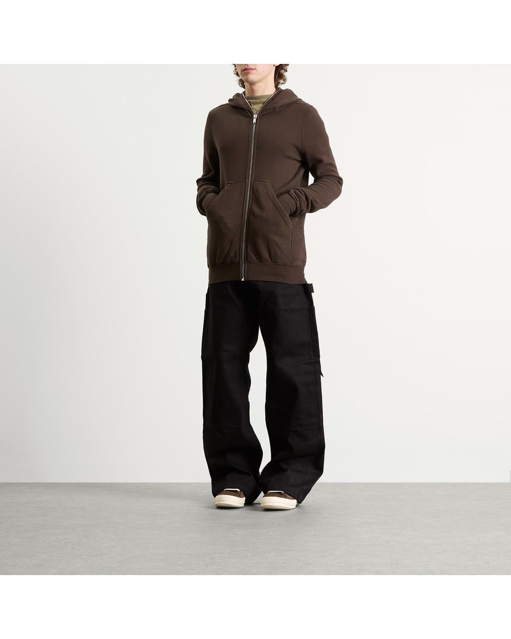Rick Owens Brown Gimp Hoodie for men