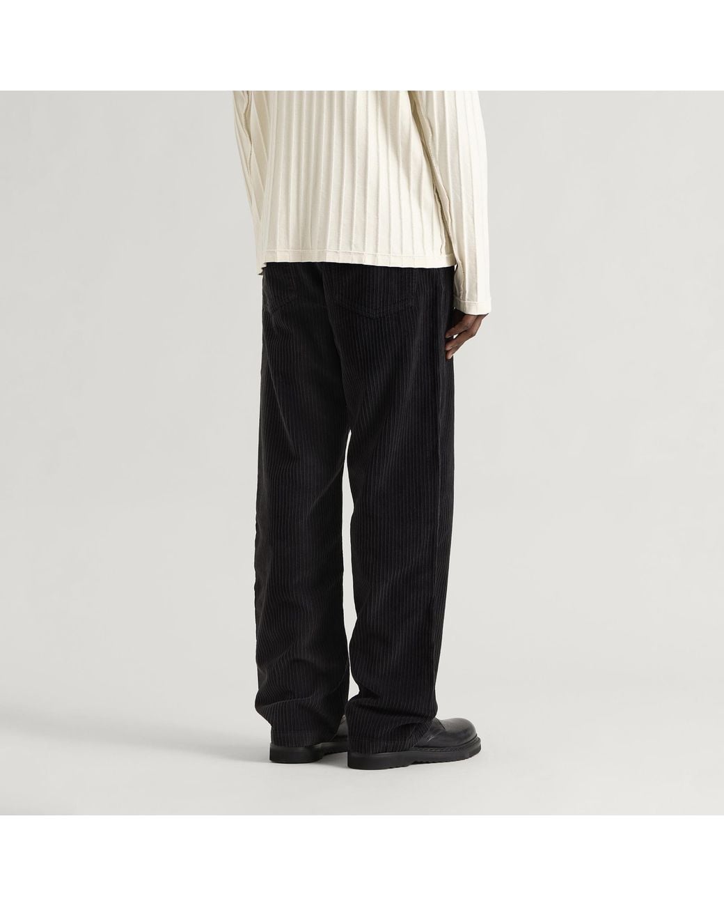 mfpen Black Cord Trousers for men