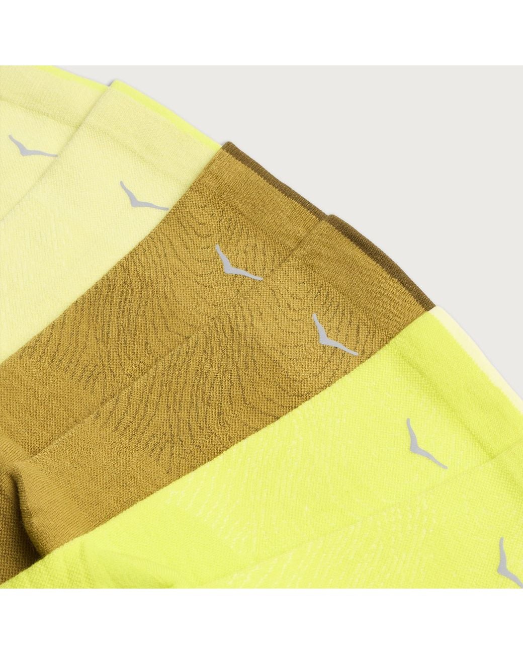 Hoka One One Yellow Crew Run Sock 3-Pack for men
