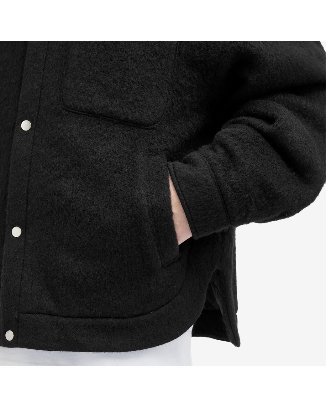 Cole Buxton Wool Overshirt in Black for Men | Lyst Cole Buxton Wool Overshirt in Black for Men | Lyst