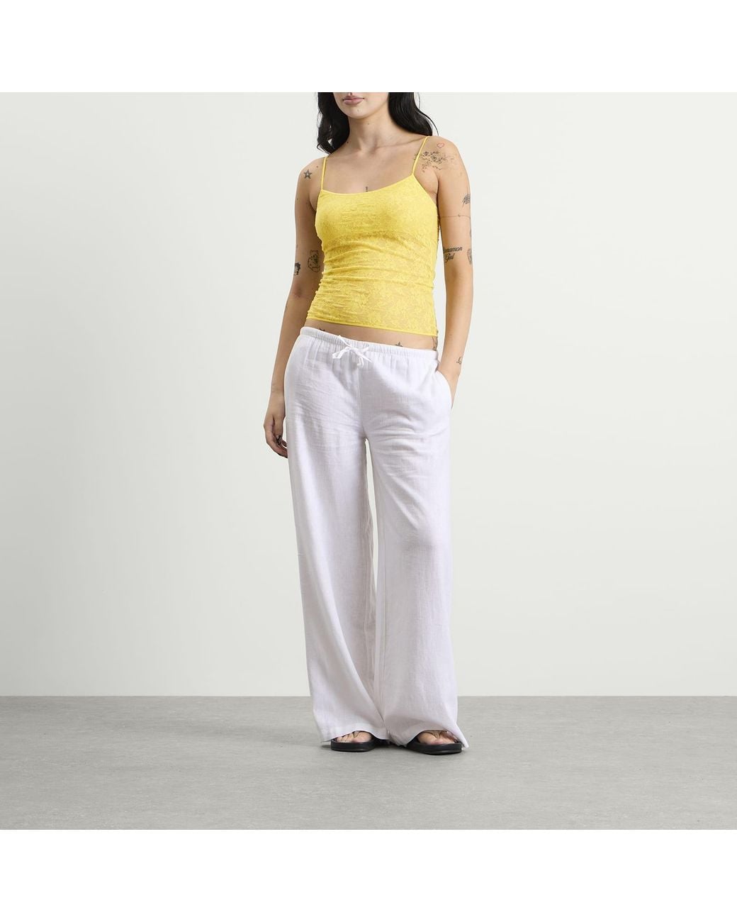 Fruity Booty Yellow Lace Vest