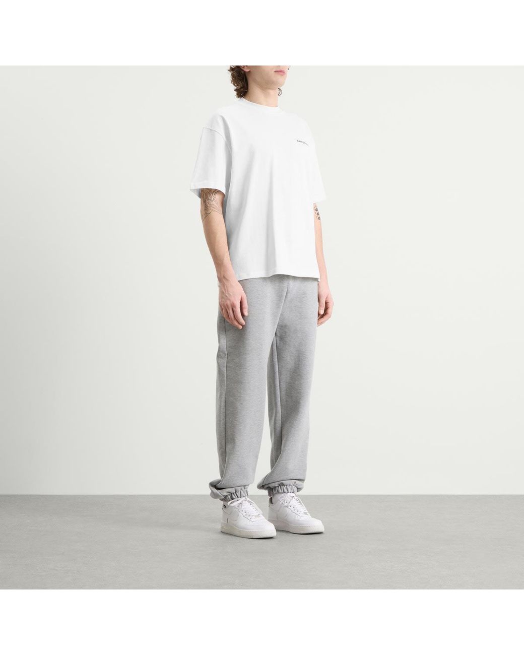 Annie Hood White Mini Logo T-Shirt for men