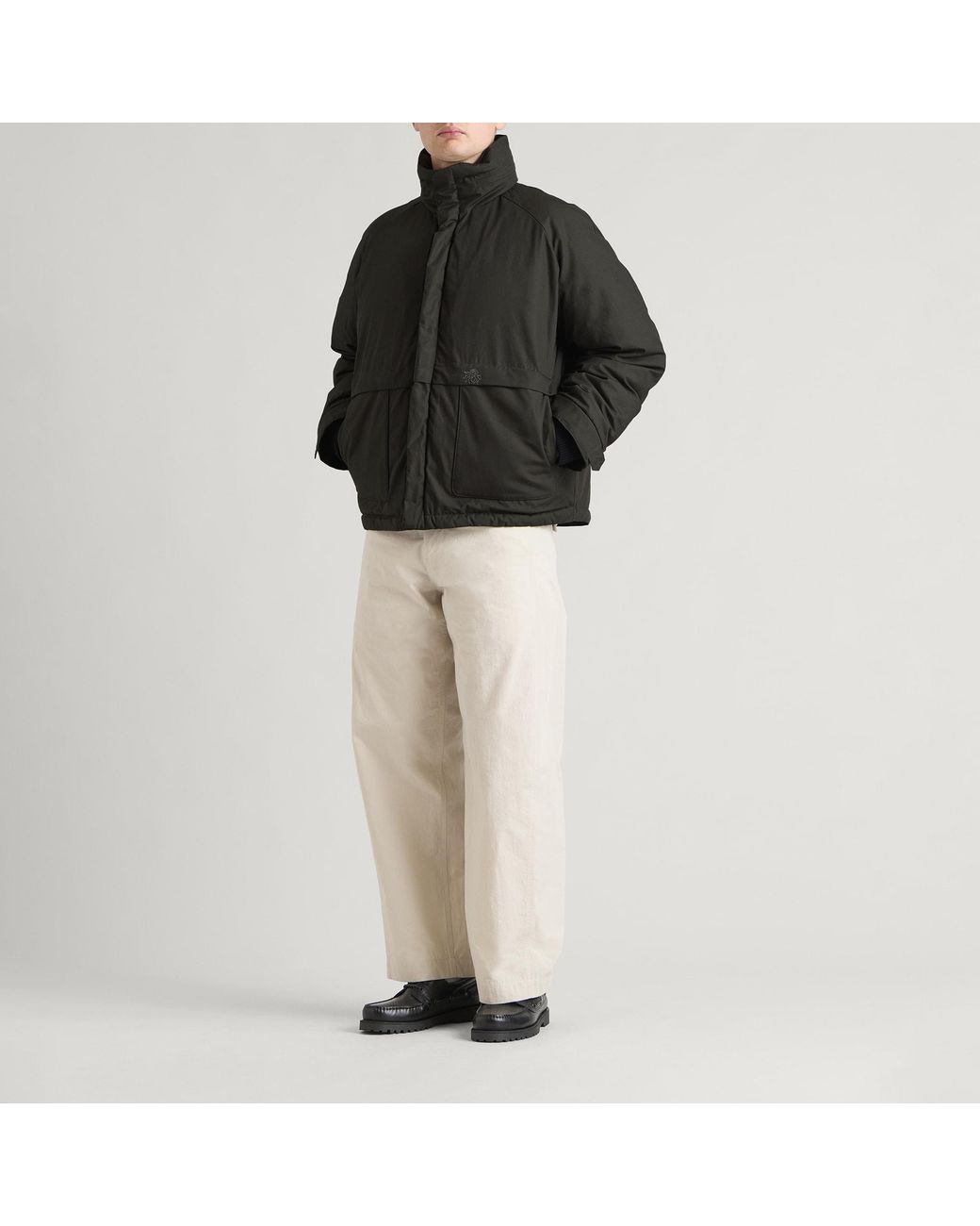 RANRA Black Fender Puffer Jacket for men