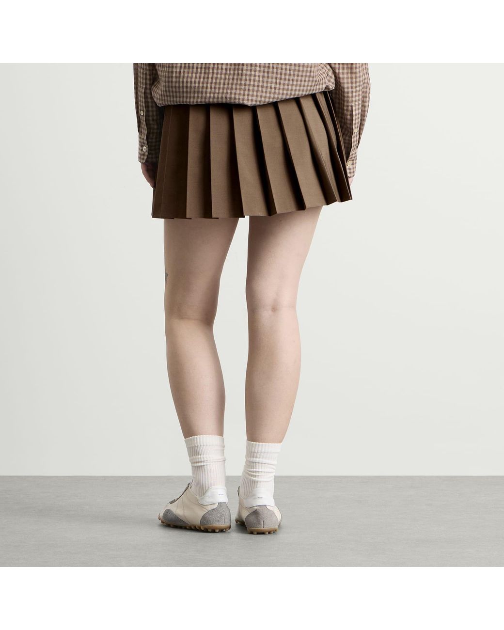 Maison Margiela Brown Mm6 Pleated Mini Skirt