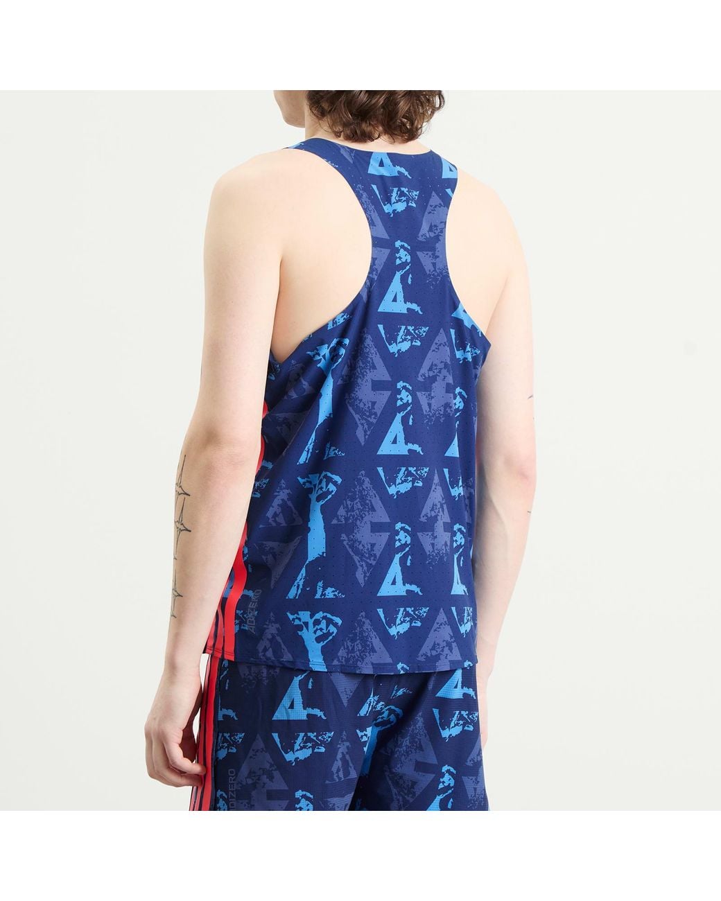 Adidas Blue X Labrum Race Singlet for men