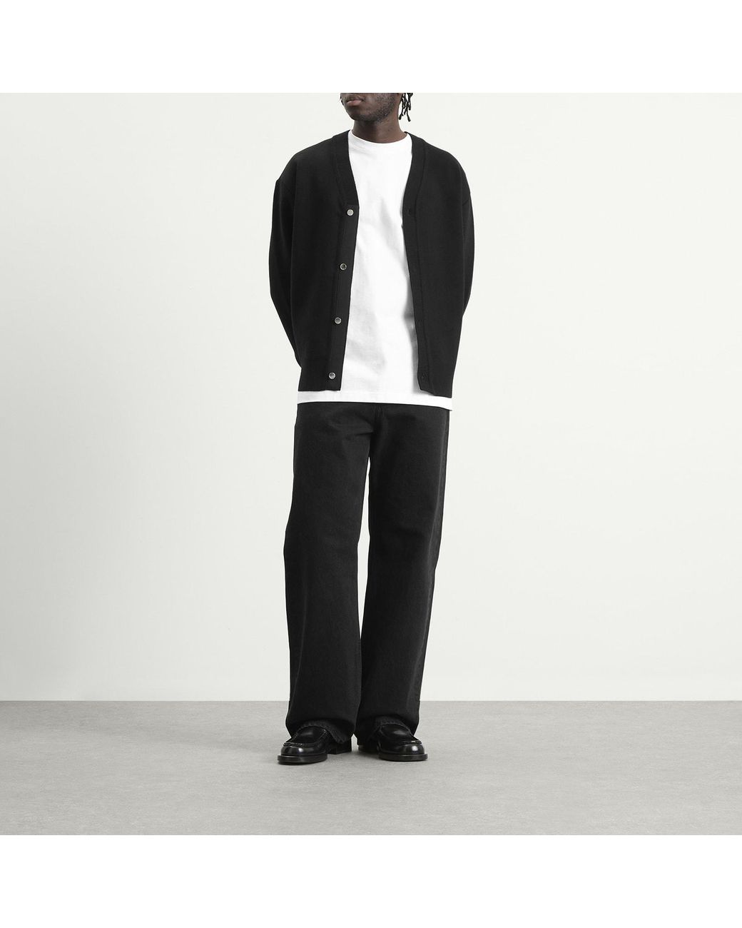 Jacquemus Black Merino Wool Cardigan for men