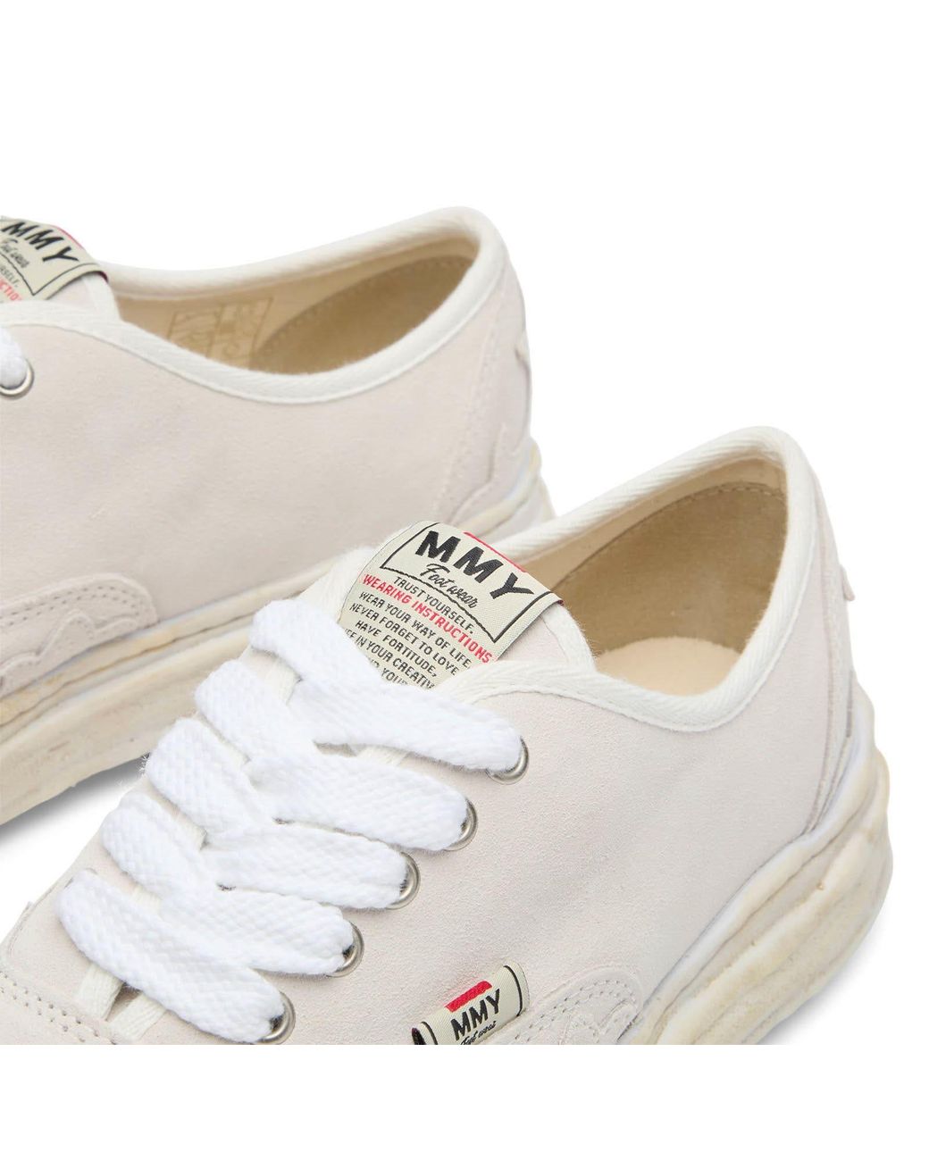 Maison Mihara Yasuhiro White Baker Western Detail Suede Low-Top for men