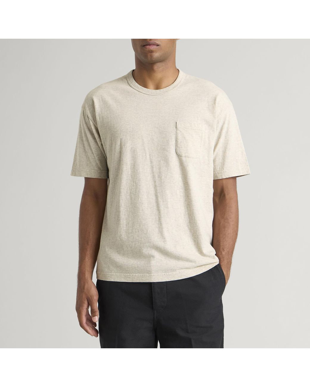 Visvim Natural Jumbo Damaged T-Shirt for men