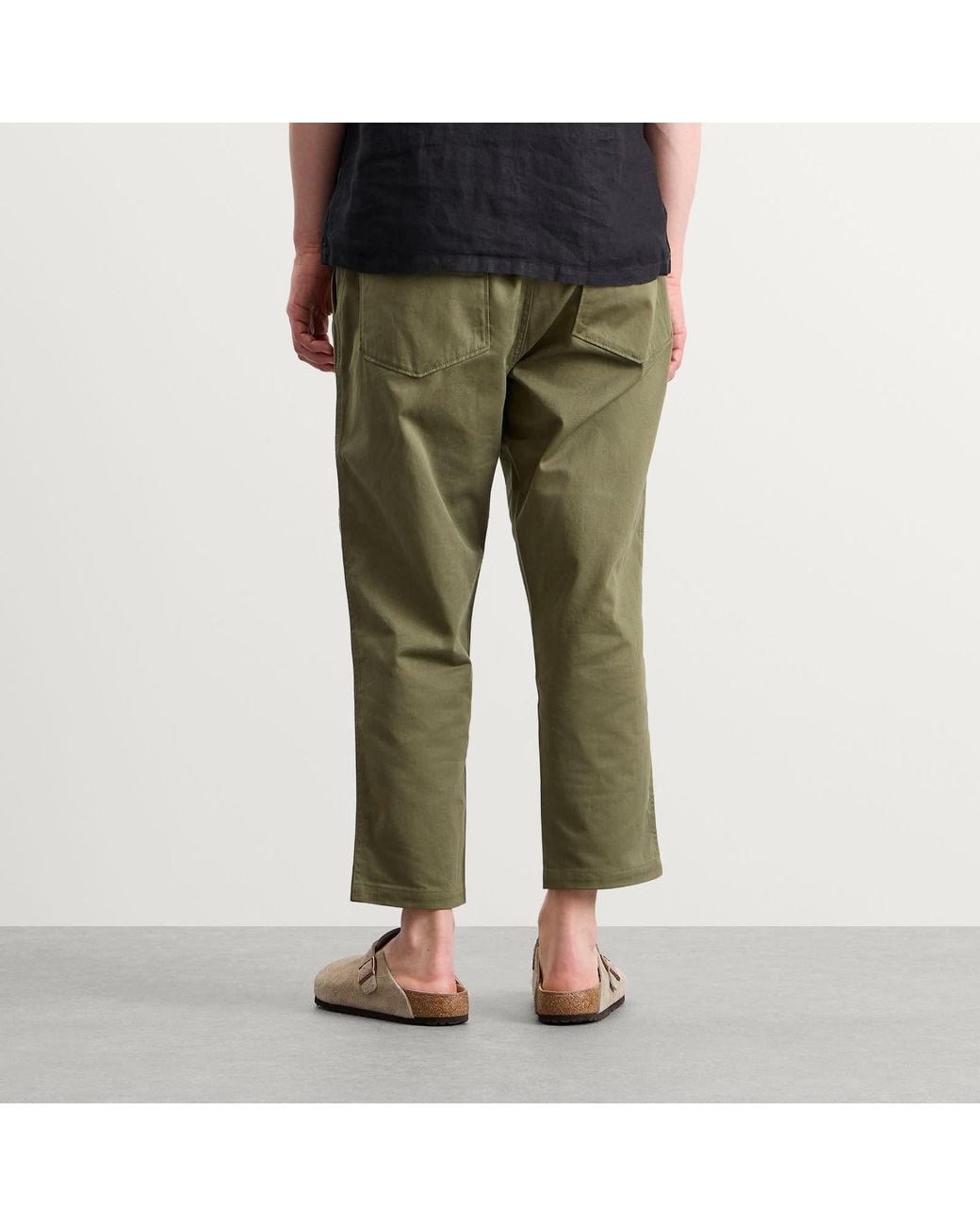 Universal Works Green Twill Hi Water Trouser for men