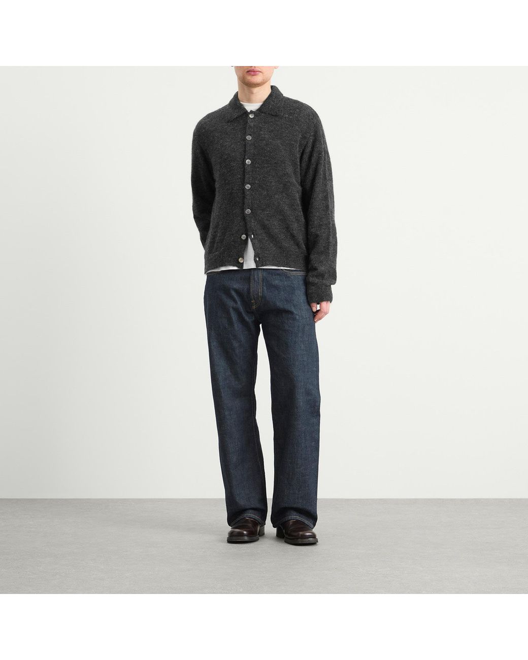 Our Legacy Fuzzy Alpaca Evening Polo in Black for Men | Lyst