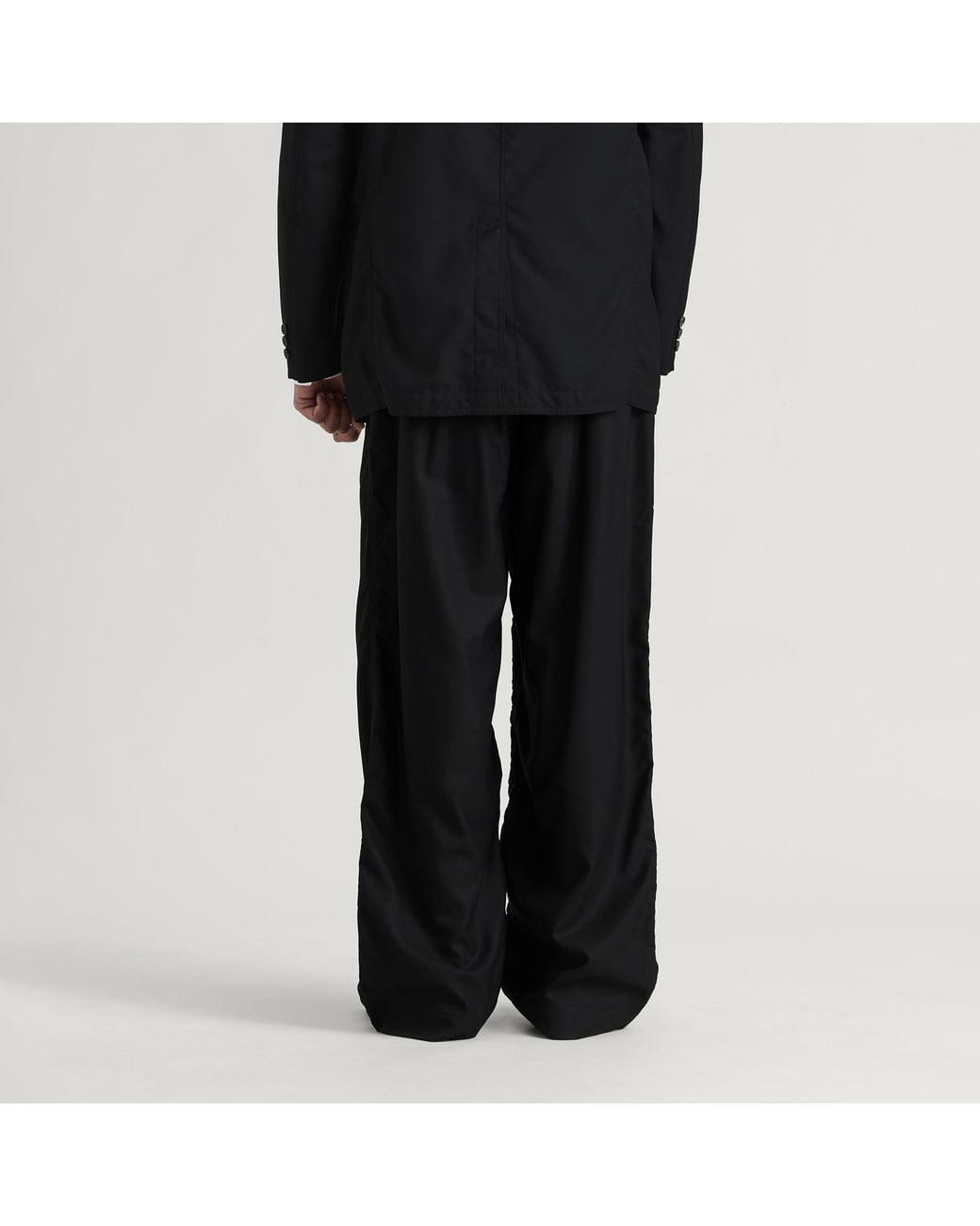 Comme des Garçons Black Wool Gabardine Trousers for men