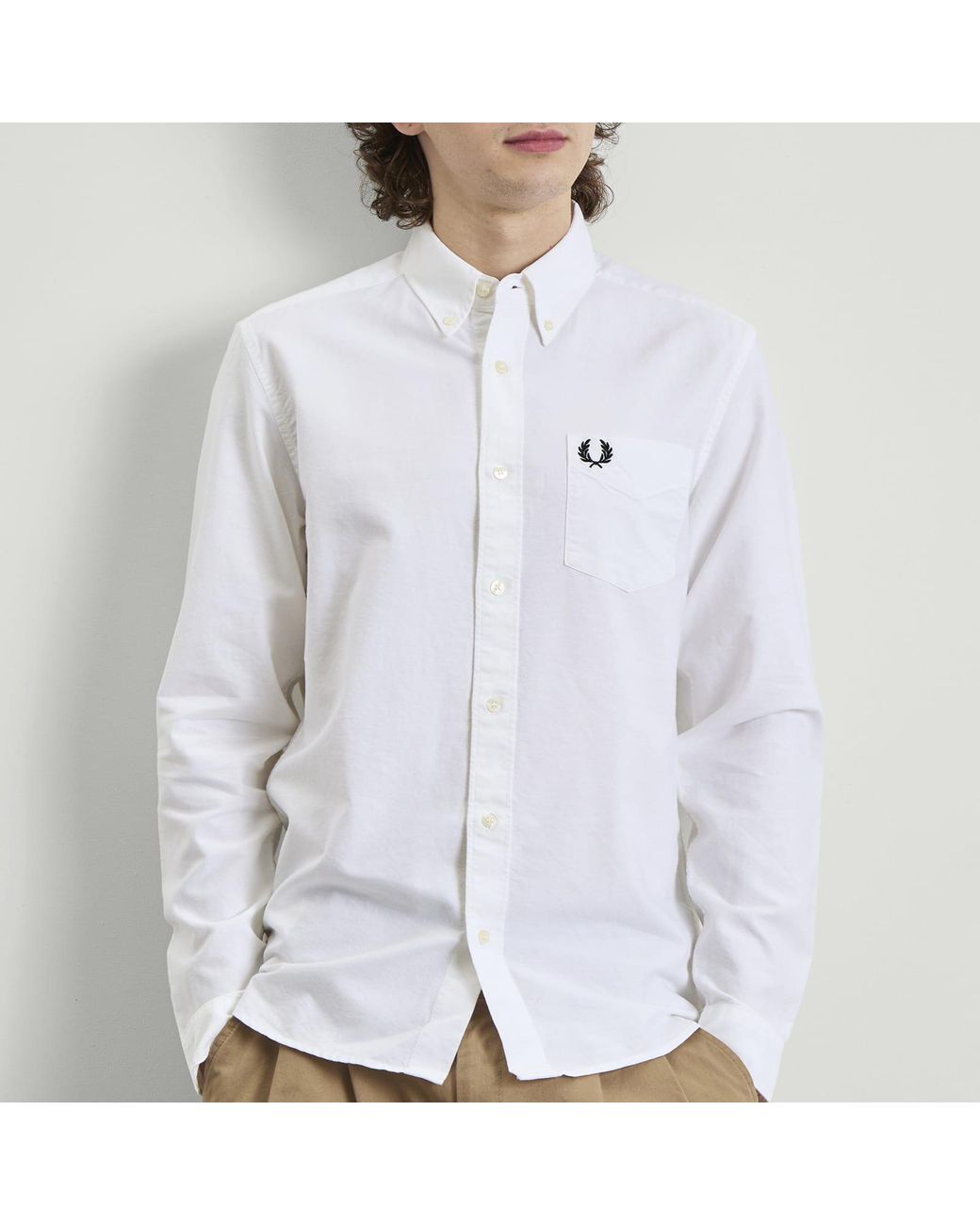 Fred Perry White Oxford Shirt for men