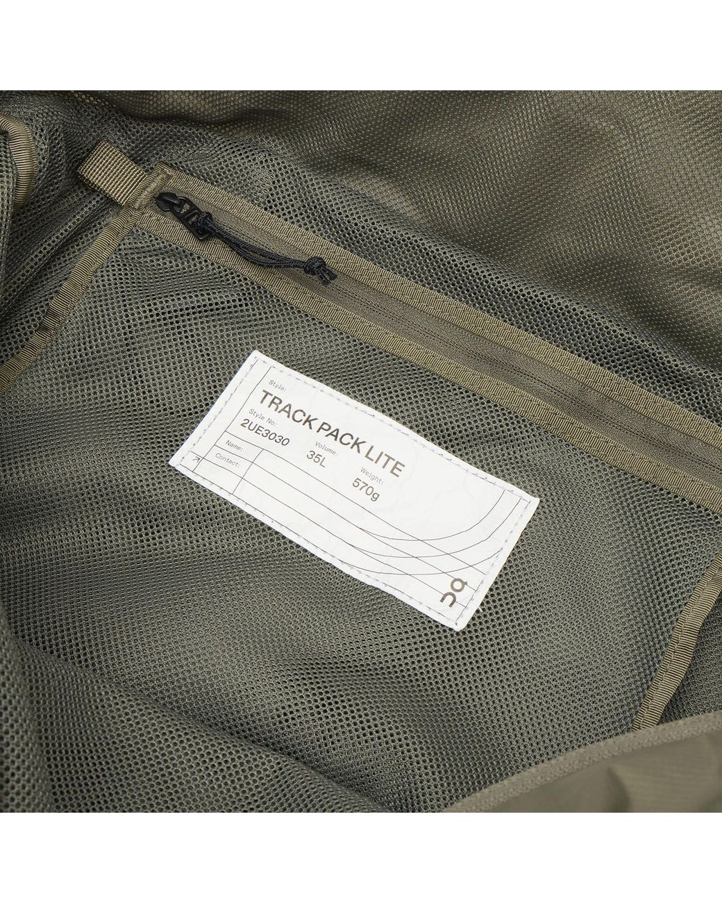 On Shoes Green Track Pack 35L Lite for men