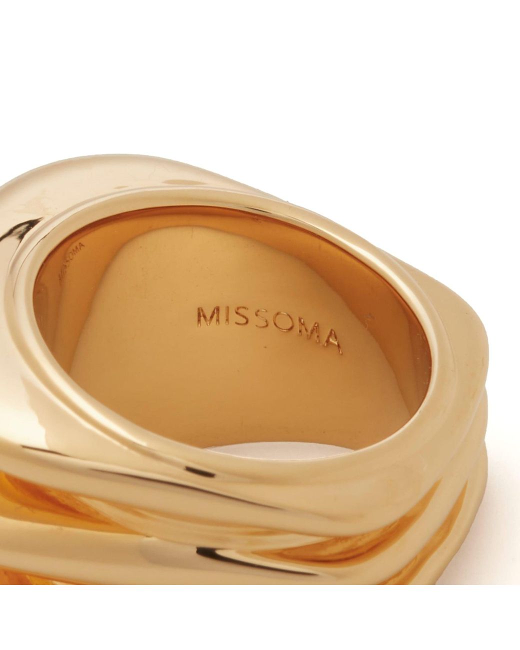 Missoma Metallic Triple Ridge Ring