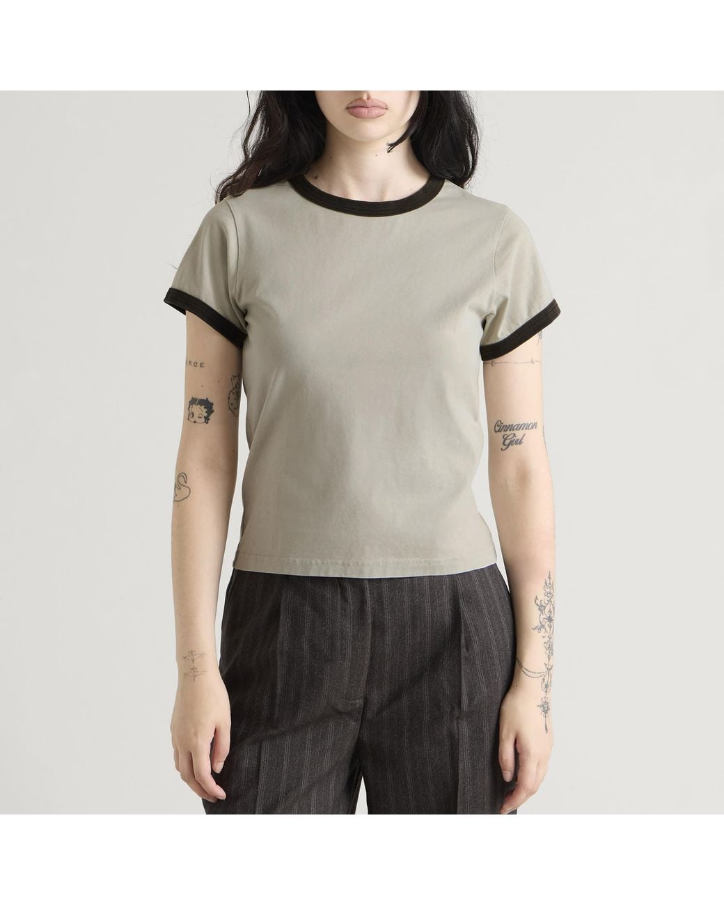 mfpen Gray Ringer T-Shirt