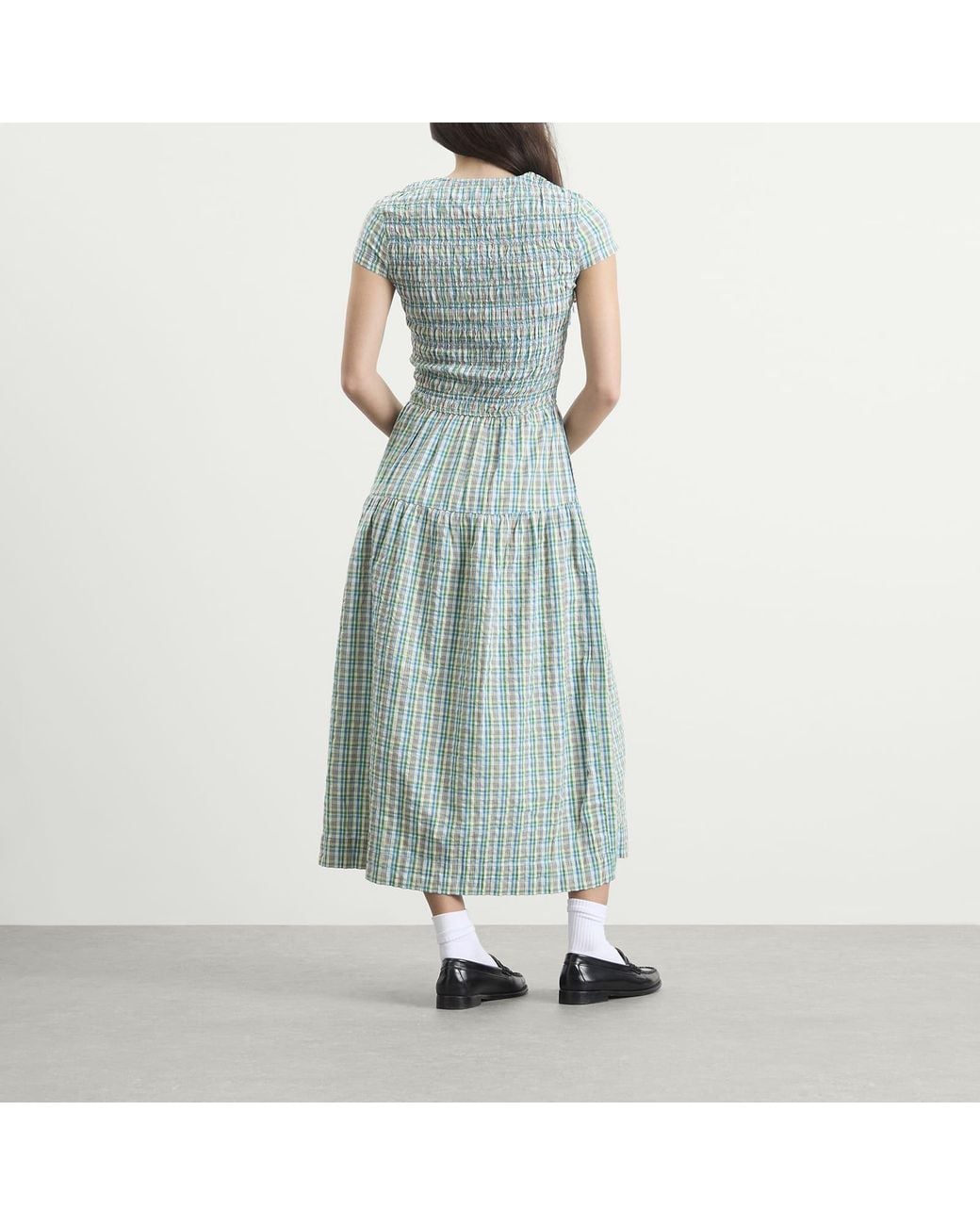 Damson Madder Green Ebba Midi Dress
