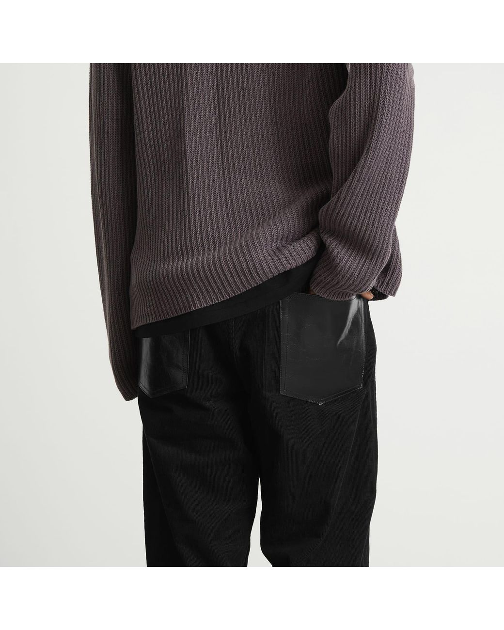 Junya Watanabe Black Cotton Corduroy Trousers for men