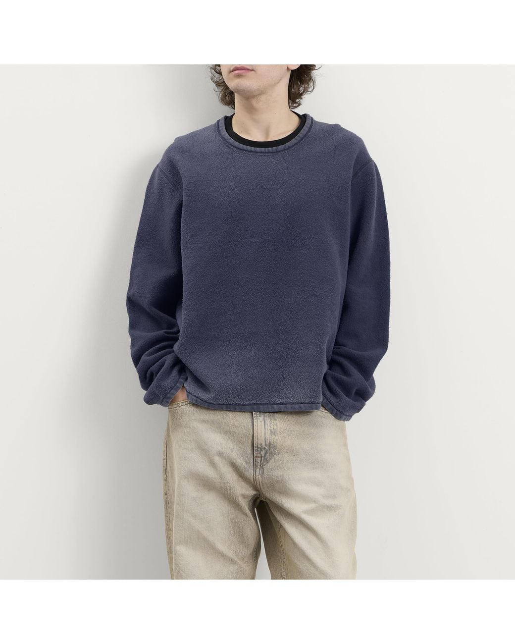 Our Legacy Blue Alloy Star Fleece Double Lock U Neck for men