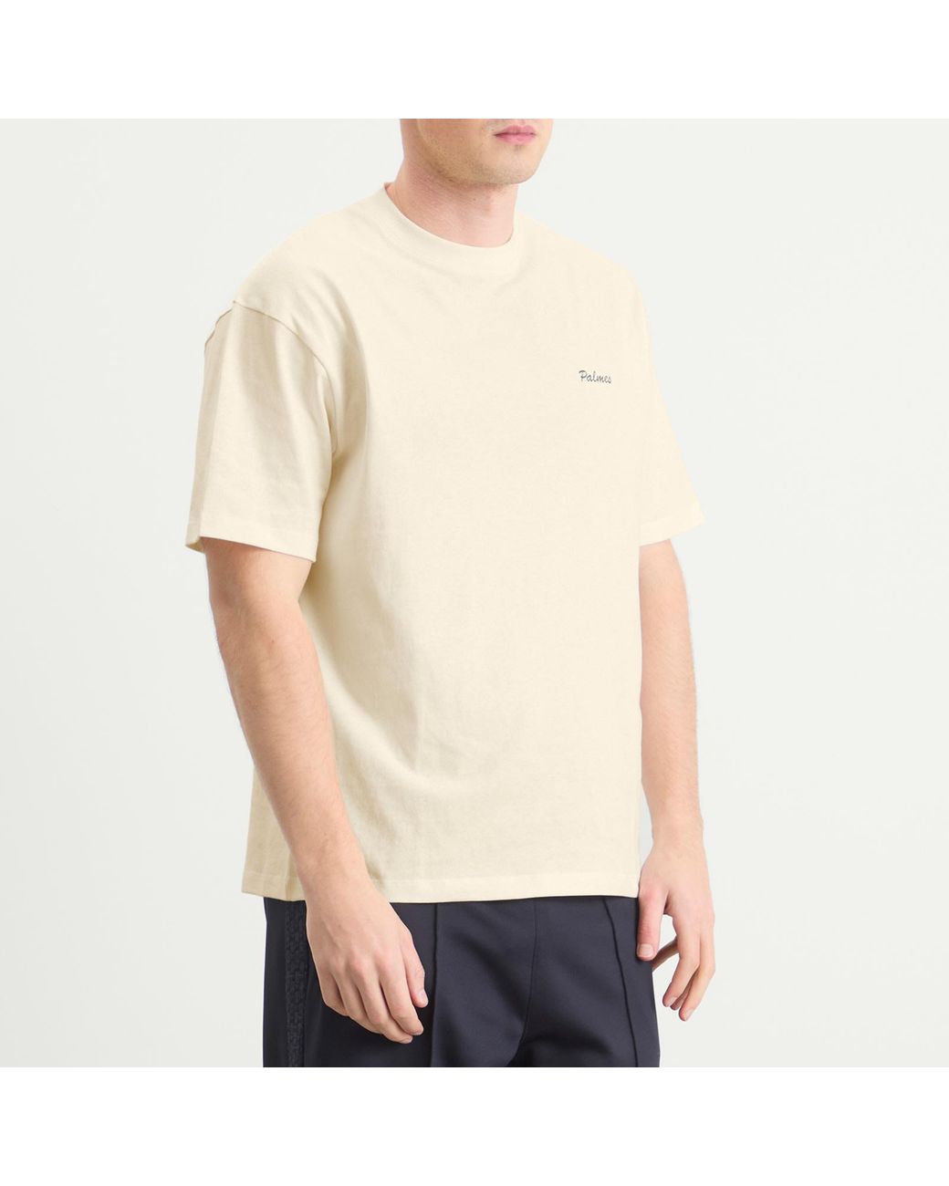 Palmes Natural Logo Stitch T-Shirt for men