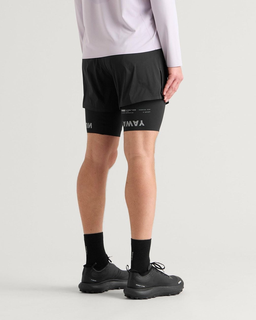 Satisfy Black Techsilk 8" Shorts for men