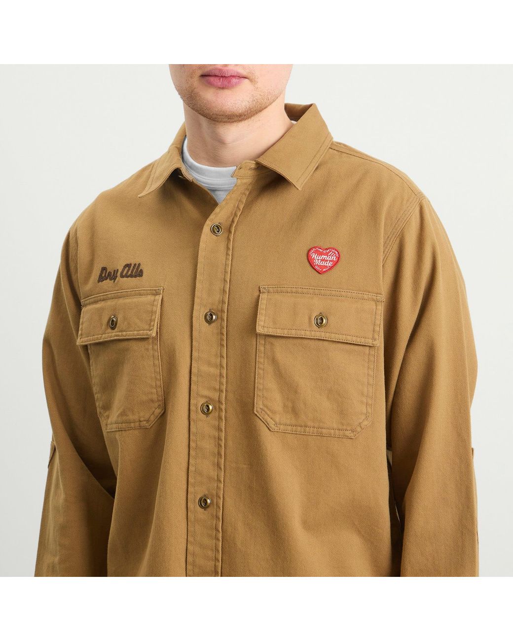 Human Made Brown Work Shirt for men