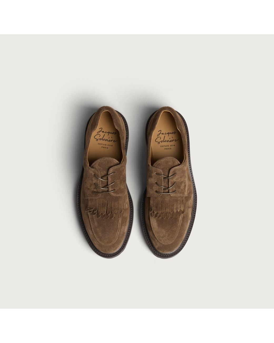 Jacques Soloviere Brown Max Suede Derbie for men
