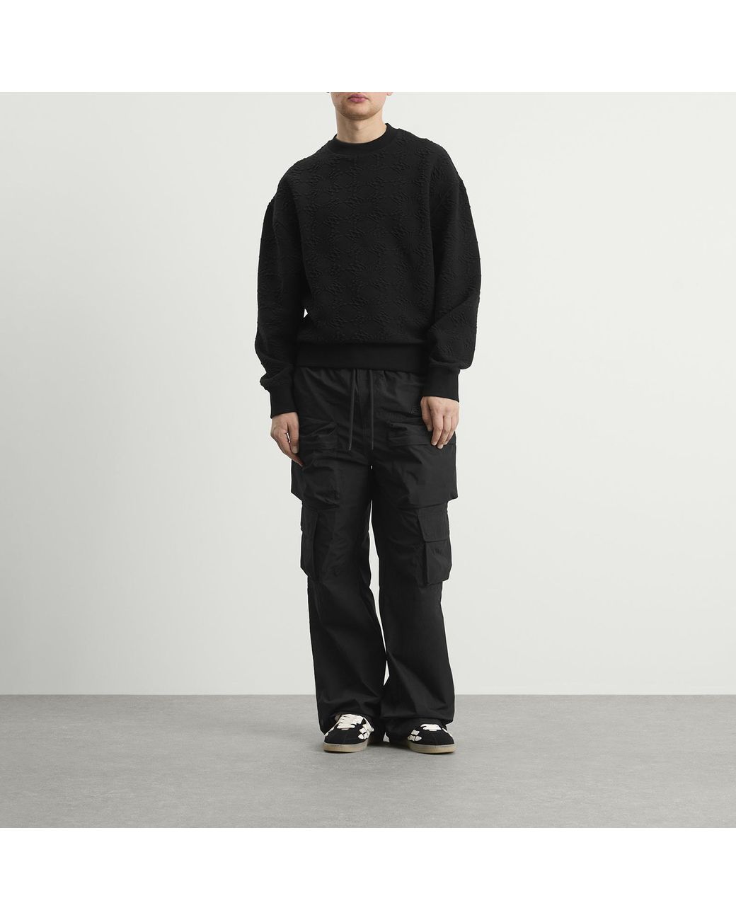 Amiri Black Ma Quad Oversized Crew for men
