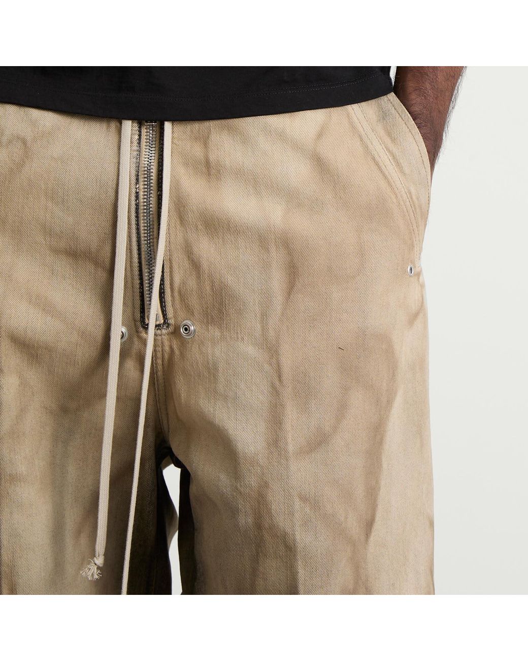 Rick Owens Natural Wide Bela Denim Pants for men