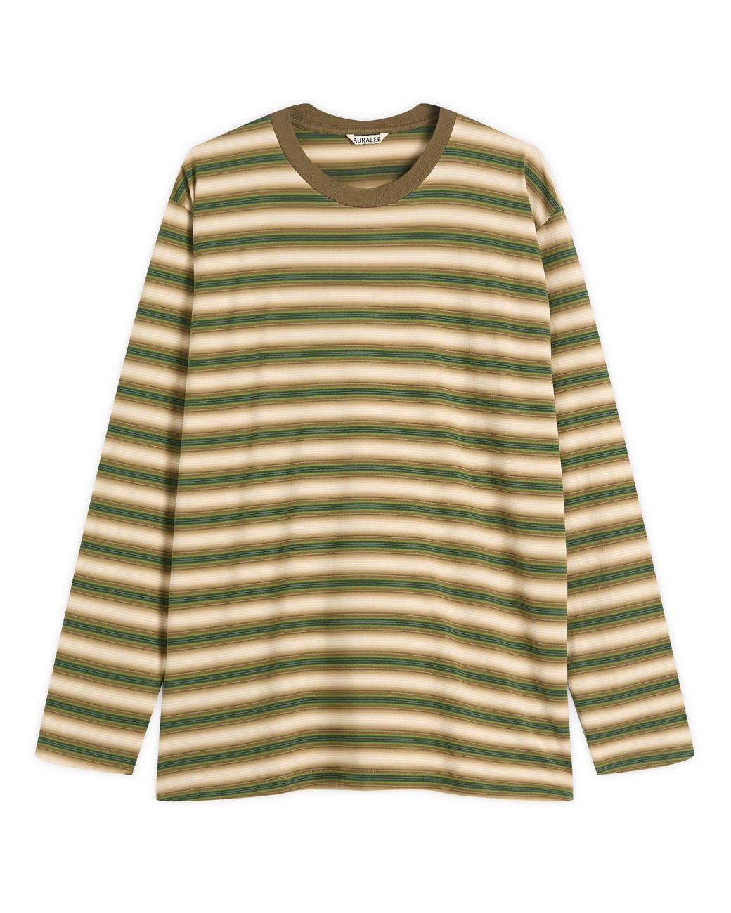 AURALEE Gradient Stripe Jersey L/S T-Shirt in Green for Men | Lyst