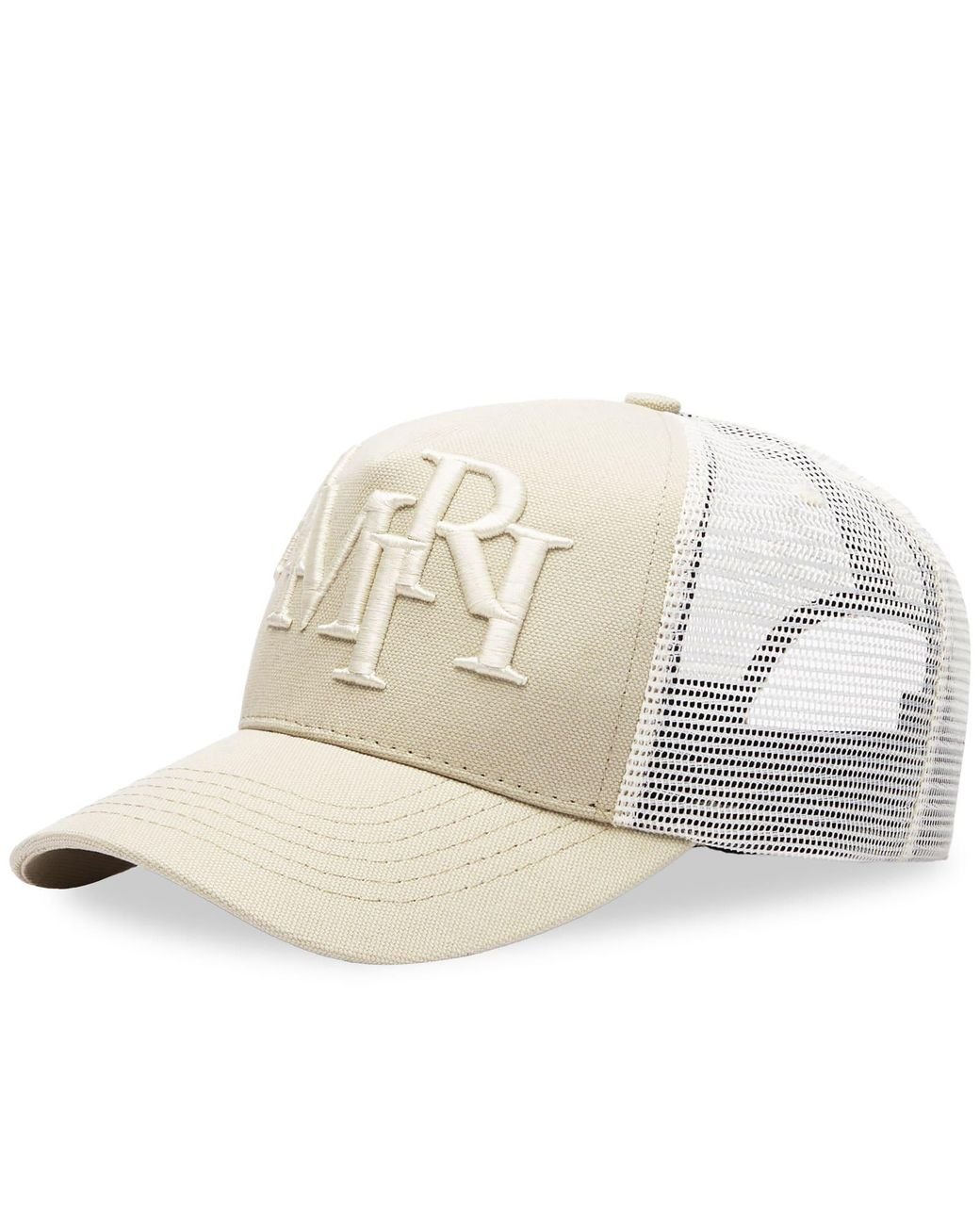 Amiri staggered Logo Trucker Hat in White for Men | Lyst