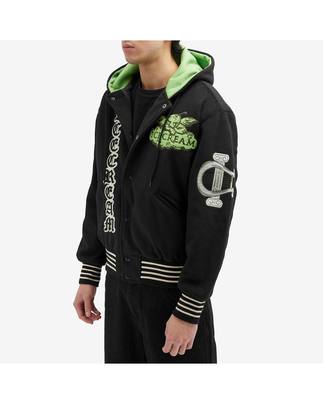 空*郎様 ICE CREAM - FACES VARSITY JACKET サイ Icecream Static Bomber Jacket - Jackets Masters